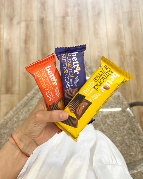 Organic Bett'r Nut Butter Cups Mix Box - lešniki, mandlji in arašidi