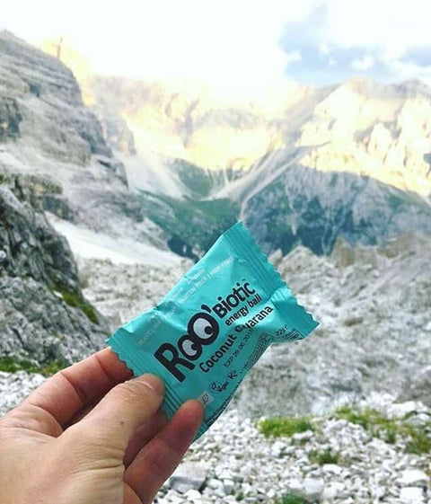 Kroglica iz organskega kokosa in guarane z živimi kulturami