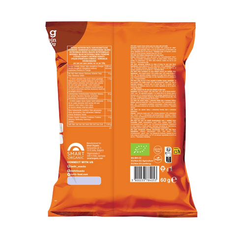 Organic Rice Chips with Red Lentils, 60g, Bett'r