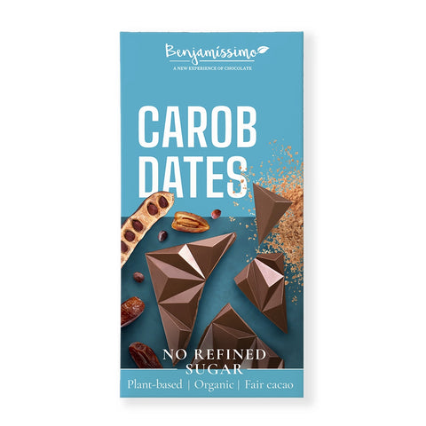 Bio Vegan Chocolate No Added Sugar Carob Dates, 60g | Benjamissimo