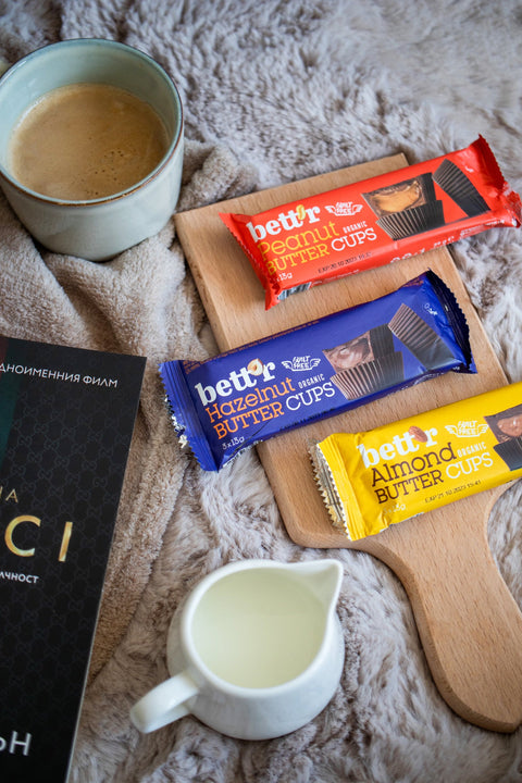 Organic Bett'r Nut Butter Cups Mix Box - lešniki, mandlji in arašidi