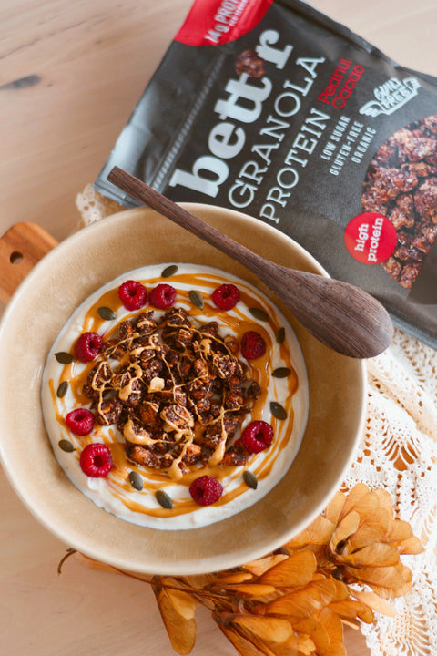 BIO proteinska granola, pistacija in kakav