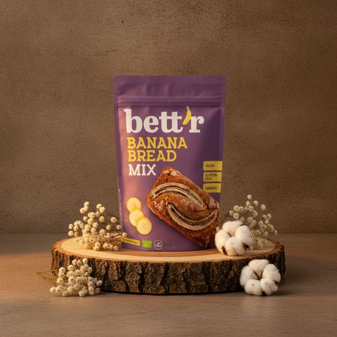 Organic Gluten-Free Banana Bread Mix, 300 g, Bett’r