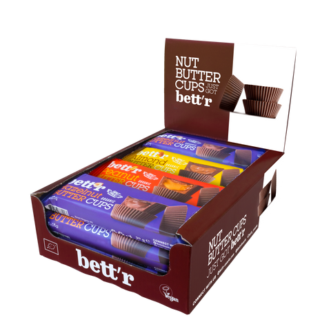 Organic Bett'r Nut Butter Cups Mix Box - lešniki, mandlji in arašidi