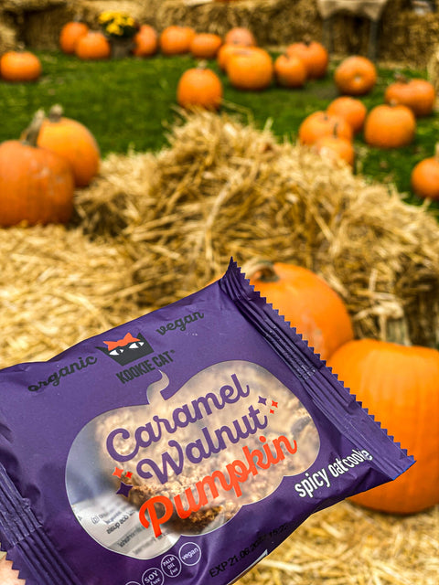 BIO jesenski piškot z bučo in karameliziranimi orehi