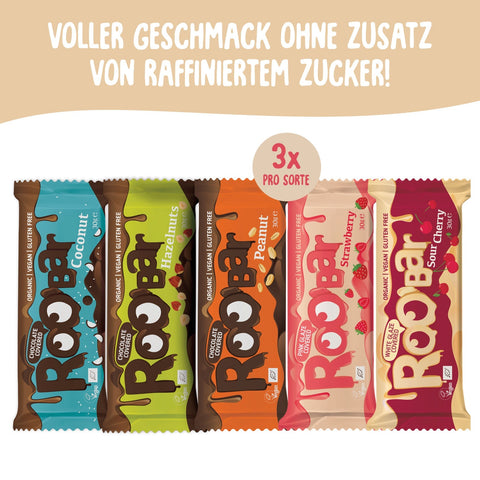 Paket za vzorčenje čokoladnih ploščic Roobar (15 ploščic)